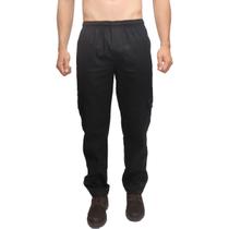 Calça Masculina Brim Sarja Cargo Elástico Cordão 5 Bolsos Serviço Trabalho Calça Masculina Brim Sarja Cargo Elástico Cordão 5 Bolsos Serviço Trabalho