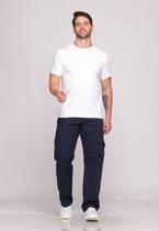 Calça Masculina Cargo em Sarja Macaw Sarja 7888 Azul Marinho