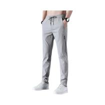 Calça Masculina Casual de Verão - Gelo Seda, Elástica e Respirável