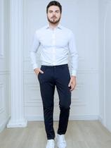 Calça Masculina Corte Reto Social Em Tectel Calça Masculina Corte Reto Social Em Tectel