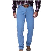 Calça Masculina Country Rodeio Cowboy Jeans Reta Elastano Delave-7001
