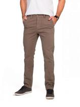 Calça Masculina de Sarja Esporte Fino com Bolso Embutido Marrom Claro - Conforto e Estilo