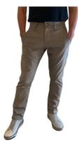 Calça Masculina De Sarja Slim Com Elastano Ogochi Original Prata Vintage Liso 44 Calça Masculina De Sarja Slim Com Elastano Ogochi Original Prata Vintage Liso 44