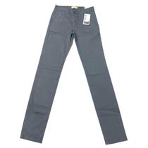 Calça masculina de sarja slim social bolso faca max denim