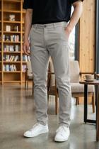 Calça Masculina DLZ D1000 Slim Chino Sarja Acetinado Bolso Faca