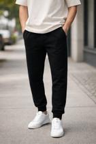 Calça Masculina Em Moletom Felpado Com Bolso Fico 00968