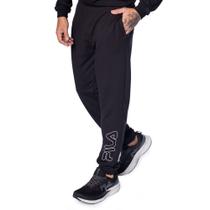 Calça Masculina Fila Outline Light Moletom Preto Calça Masculina Fila Outline Light Moletom Preto