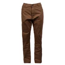 Calça Masculina Gangster Plus Size Sarja Regular Marrom