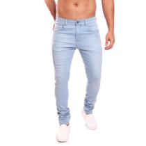 Calça Masculina Jeans Azul Lavada Skinny com Elastano REF 110