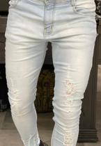 Calça Masculina Jeans Claro Skinny Det Com Bainha New Buarque Calça Masculina Jeans Claro Skinny Det Com Bainha New Buarque