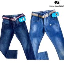 Calça masculina jeans infantil e juvenil