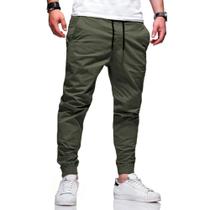 Calça Masculina Jeans Jogger Verde Sarja Pronta Entrega