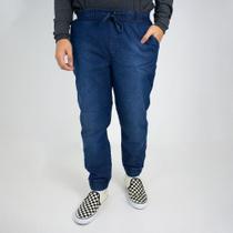 Calça Masculina Jogger Jeans Moletom Escuro Gpoint