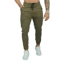 Calça masculina - jogger sarja - verde militar