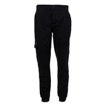 Calça Masculina Max Denim Jogger em Sarja Preto Calça Masculina Max Denim Jogger em Sarja Preto