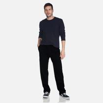 Calça Masculina Moletom Básica Premium Preta