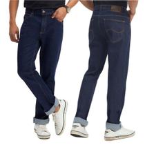 Calça Masculina Original Lee Jeans Premium Azul Escuro Chicago Strech Corte Reto Com Elastano R:1122L