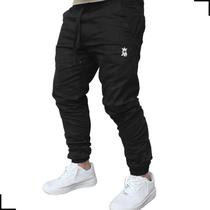 Calça Masculina PRETA Jogger Jeans Sarja VISIONARY