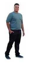 Calça Masculina Reta Sarja Elastano Tamanho Grande Plus Size 46ao54