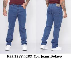 Calça Masculina Reta Tradicional Jeans Elastano Malloy