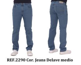 Calça Masculina Reta Tradicional Jeans Elastano Malloy