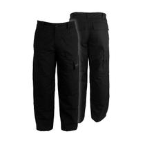 Calça masculina ripstop preto comfort com elástico 6 bolsos