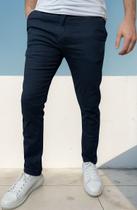Calça Masculina Sarja Azul Marinho Sport Fino