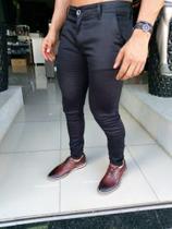 Calça Masculina Sarja Bolso Faca Modelo Slim Casual