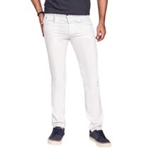 Calça masculina sarja branca max denim (REF 10873) algodão