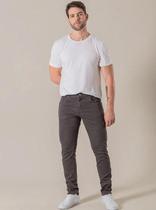 Calça Masculina Sarja Chumbo Skinny Bivik Jeans