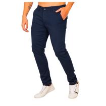 Calça Masculina Sarja com Elastano Bolso Chino Alfaiataria Social Wolfgan