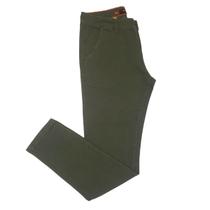 Calça Masculina Sarja com Elastano Bolso Chino Alfaiataria Social Wolfgan