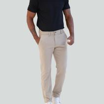 Calça Masculina Sarja Elastano Bolso Faca E Embutido com lycra