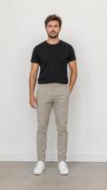 Calça Masculina Sarja Slim Alfaiataria Areia Elastano Lycra Tamanho:40 Calça Masculina Sarja Slim Alfaiataria Areia Elastano Lycra Tamanho:40
