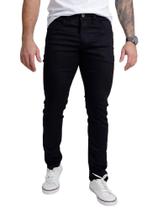 Calça Masculina Sarja Slim Bolso Estampado Edex