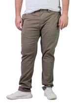 Calça Masculina Sarja Slim Essencial Color Ogochi 002510019 Caqui
