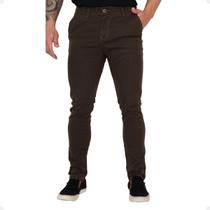 Calça Masculina Slim Chino Alfaiataria Com Bolso Embutido