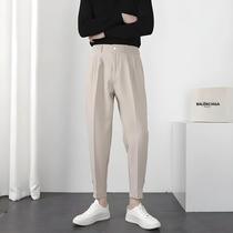 Calça Masculina Slim Fit Plissada - Cintura Elástica, Estilo Coreano Streetwear Calça Masculina Slim Fit Plissada - Cintura Elástica, Estilo Coreano Streetwear
