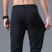 Calça Masculina Slim Fit Stretch Terno Verão Macio Cintura Elástica Casual Calças De Negócios