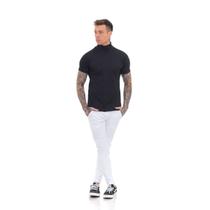 Calça Masculina Slim Social Cropped Alfaitaria Esporte Fino