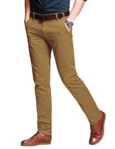 Calça Masculina Slim Tapered com Frente Lisa Casual 8105 Camelo Calça Masculina Slim Tapered com Frente Lisa Casual 8105 Camelo