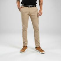 Calça Masculina Social Sarja Slim Fit C Lycra Bolso Faca