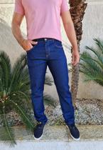 Calça masculina tradicional básica com elastano