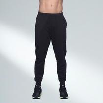 Calça Masculina Treino Com Bolsos Zíper e Punho - MESCLA PRETO M