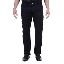 Calça Masculina Uniforme Slim Tecido de Brim com Elastano - Preta - Blink Jeans