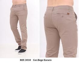 Calça Masculino Chino Reta Sarja Esporte Fino Alfaiataria Malloy