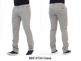 Calça Masculino Chino Sarja Slim Alfaiataria Sport Fino Social Malloy