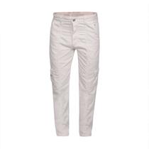 Calça Max Denim Reta Cargo Feminino - Off white