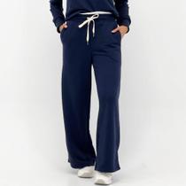 Calça Meia Loka Moletom Wide Leg Feminina Calça Meia Loka Moletom Wide Leg Feminina
