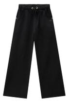 Calça Menina em Moletom Flanelado Wide Leg Vic e Vicky